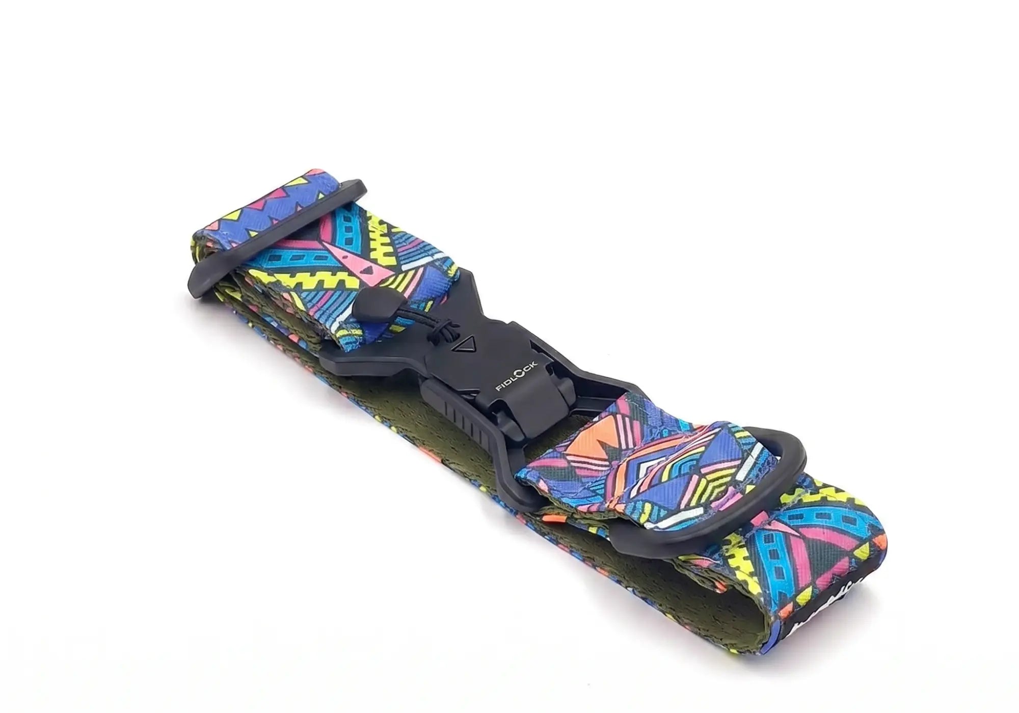 Wide dog collar with structured textile layers and Fidlock buckle showing construction and hardware detail
